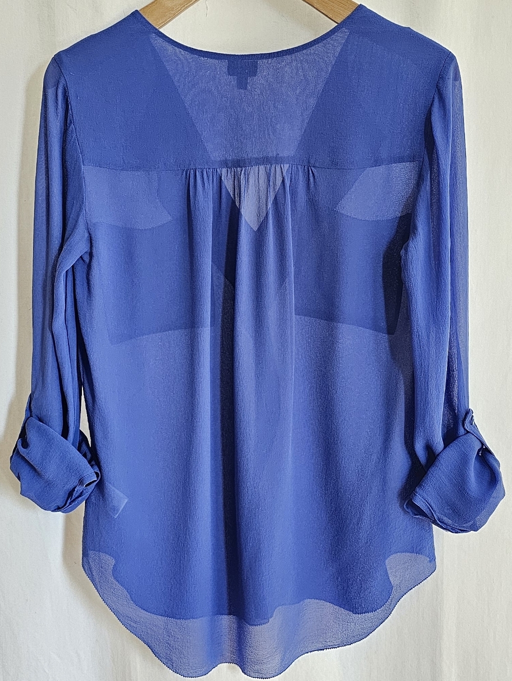 Aritzia Babaton Blue Silk Finley Blouse - Picture 7 of 16